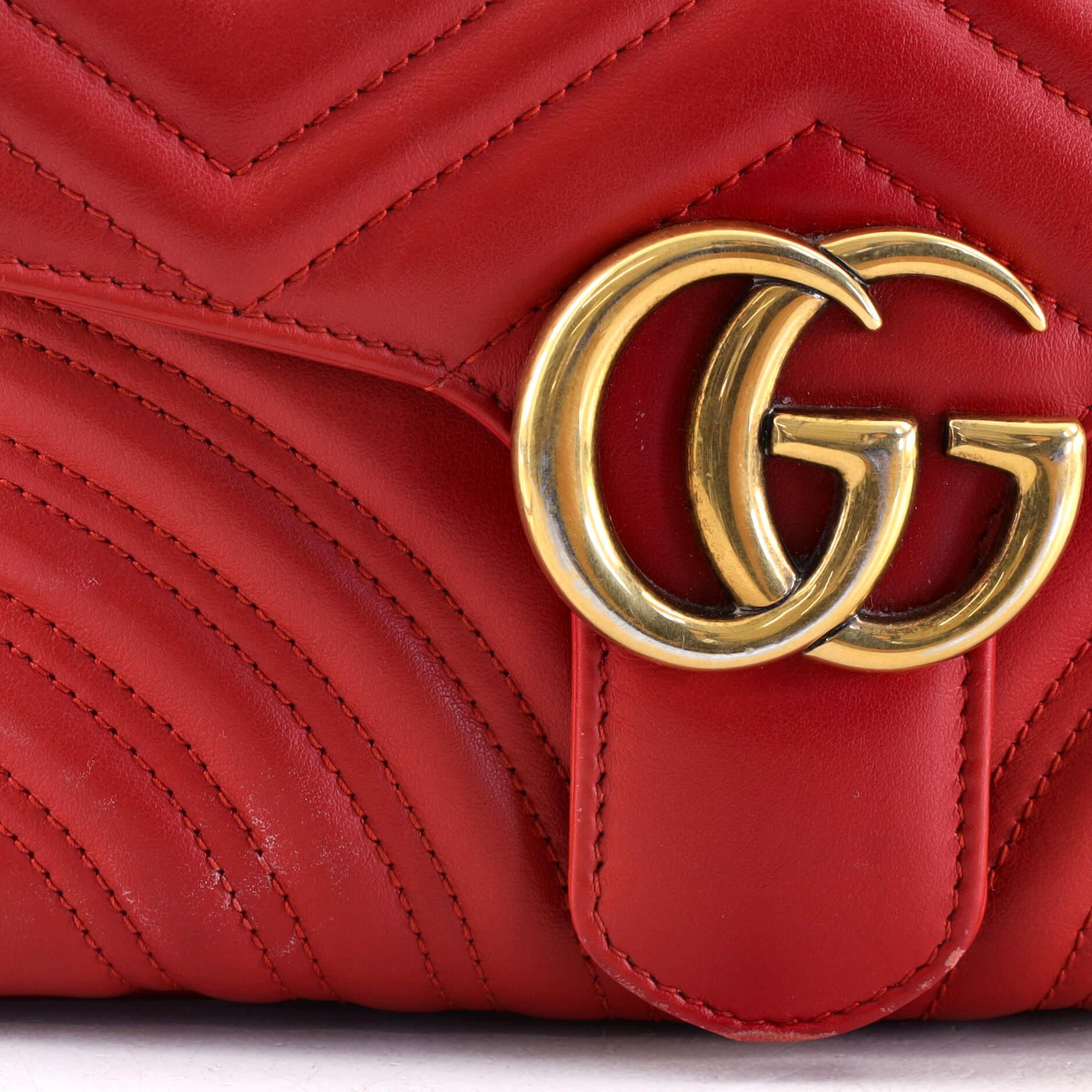 Gucci GG Marmont Zip Around Camera Bag Matelasse Leather Small 1