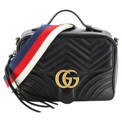 Gucci GG Marmont Zip Around Camera Bag Matelasse Leather Small