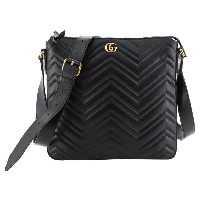 Gucci GG Marmont Zip Messenger Bag Matelasse Leather Medium at 1stdibs