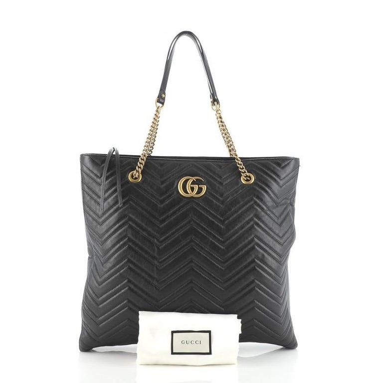 Gucci GG Marmont Zip Tote Matelasse Leather Large at 1stDibs