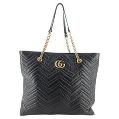 Gucci GG Marmont Zip Tote Matelasse Leather Large