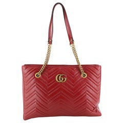 Gucci GG Marmont Zip Tote Matelasse Leather Medium