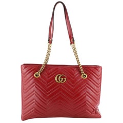 Gucci GG Marmont Zip Tote Matelasse Leather Medium