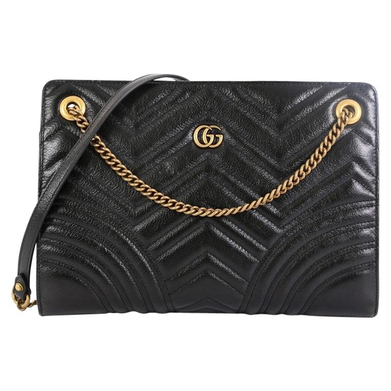 Gucci GG Marmont Zip Tote Matelasse Leather Small