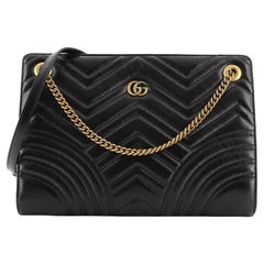 Used Gucci GG Marmont Zip Tote Matelasse Leather Small