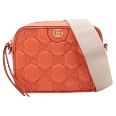 Gucci GG Borsa a tracolla a due vie in pelle matelassé Arancione