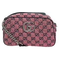 Gucci GG Matelassé Marmont Small Pink Shoulder Bag 447632