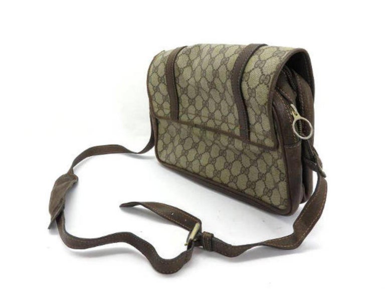 Gucci Gg Messenger 226793 Brown Supreme Canvas Shoulder Bag For Sale at