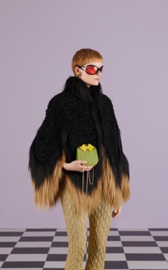 Gucci GG Moire Fabric Handbag with Bow and Crystals