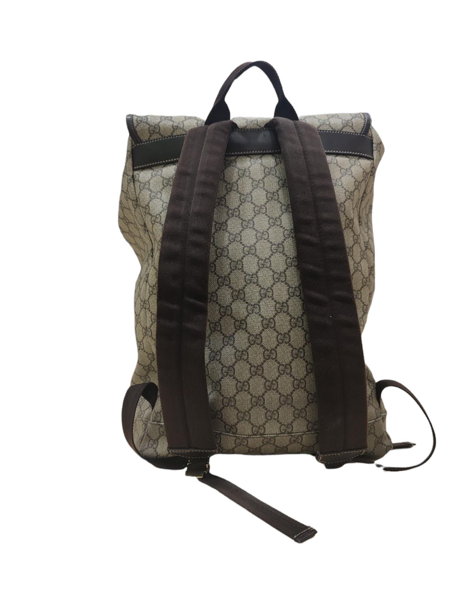 Gray Gucci GG Monogram backpack