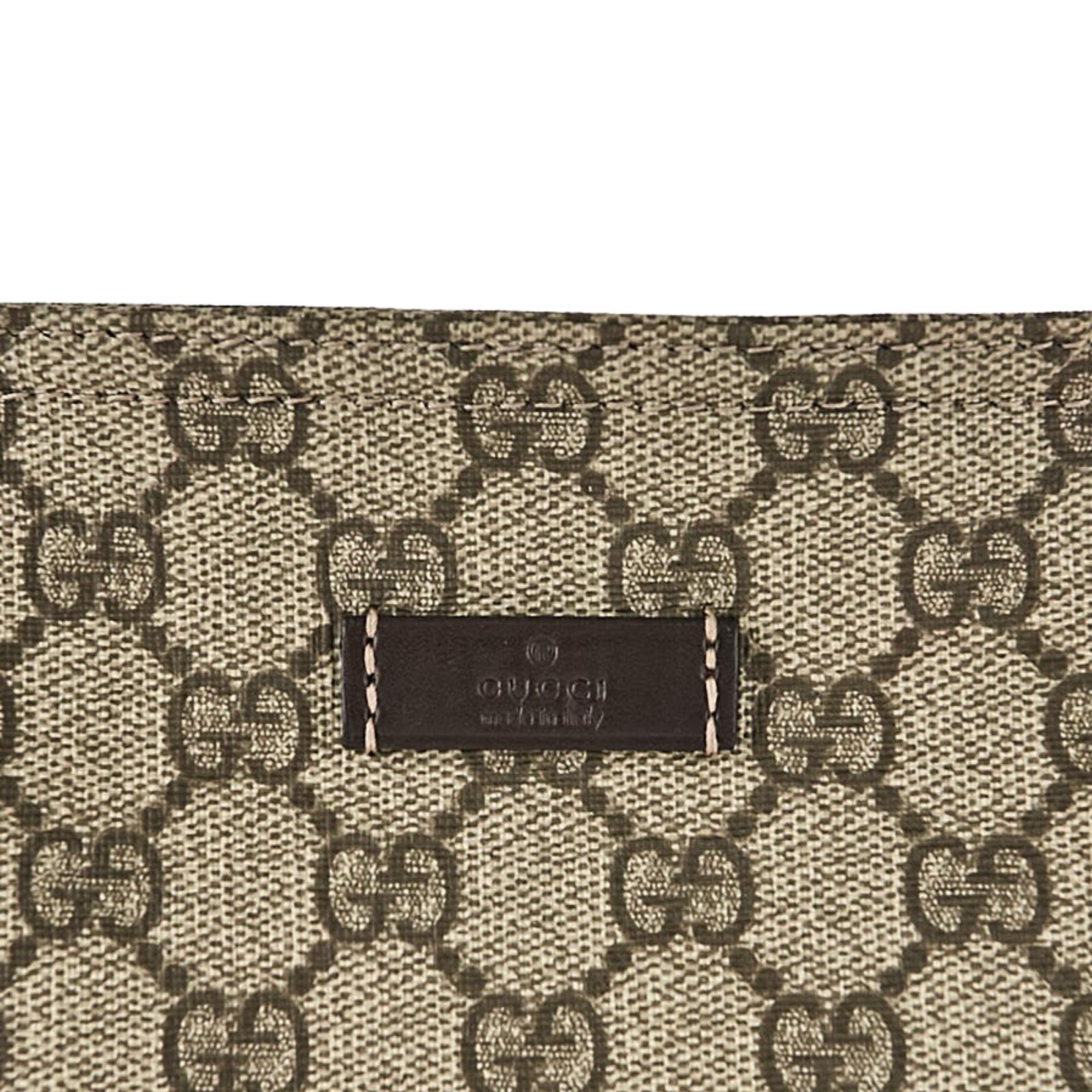 Gucci GG Monogram Beige/Ebony Canvas Messenger Bag Herren