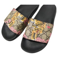Gucci GG Monogram Bengal Print Slide Sandals