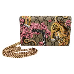 Gucci GG Monogram Bengal Print Wallet On Chain