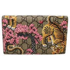 Gucci GG Monogram Bengal Print Wallet On Chain