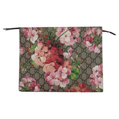Gucci GG Monogram Blooms Floral Large Cosmetic Case/ Clutch Bag