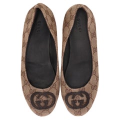 Gucci 
GG
 Monogram Canvas Ballet Flats