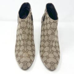 Gucci GG Monogram Canvas Stiletto Ankle Booties Tom Ford Era 7B