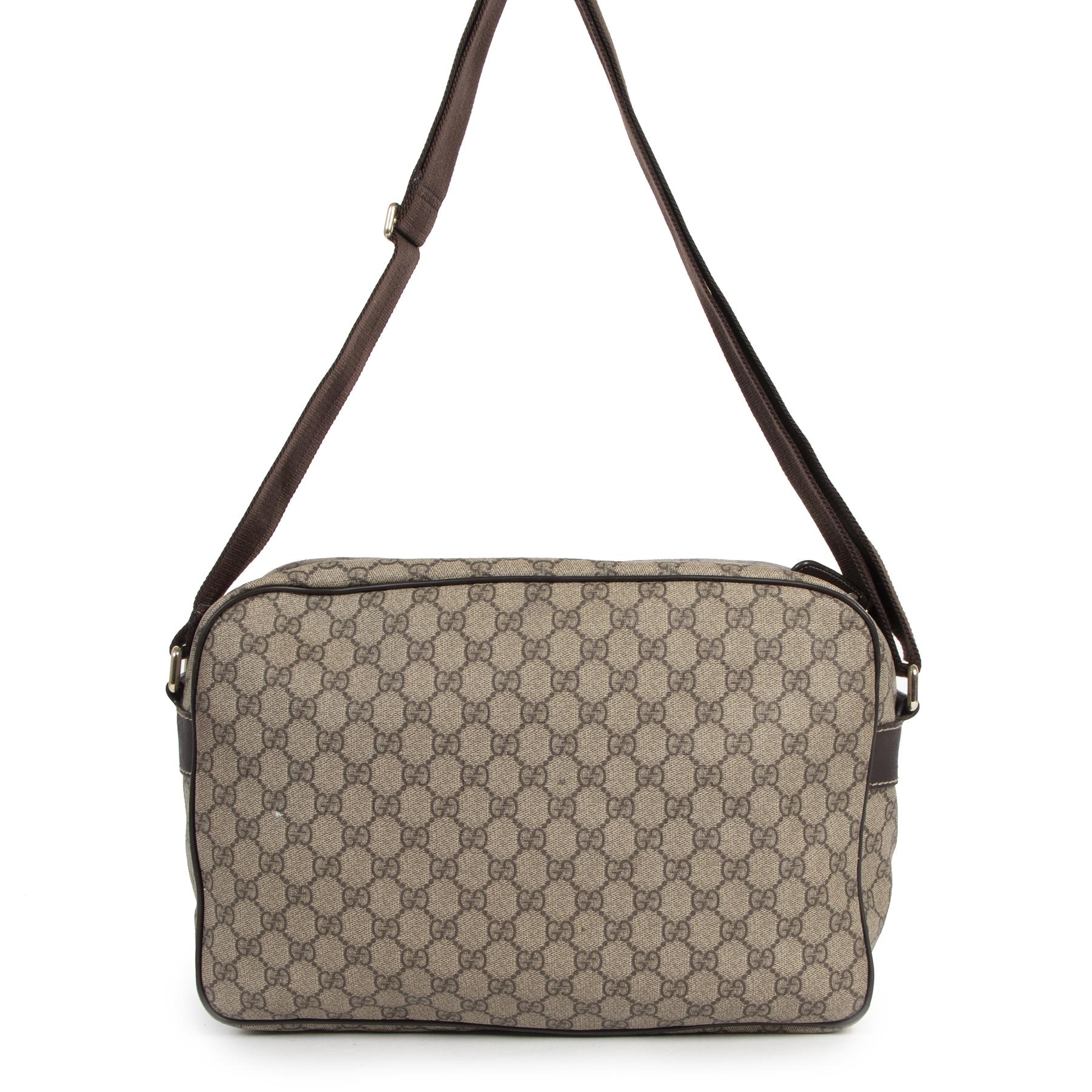 Good preloved condition

Gucci GG Monogram Canvas Travel Messenger Bag

Crafted out of iconic GG monogram canvas with brown leather trims and featuring comfortable and adjustable fabric body strap finished off with polished silver hardware.
This