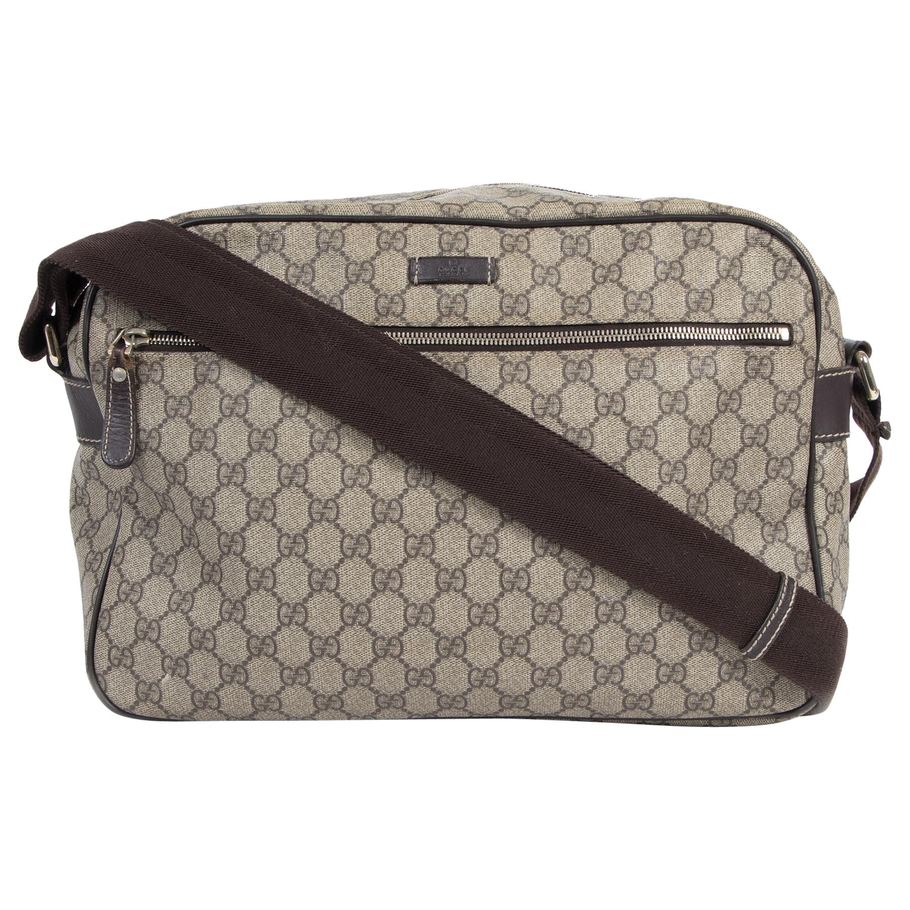 Gucci GG Monogram Canvas Travel Messenger Bag