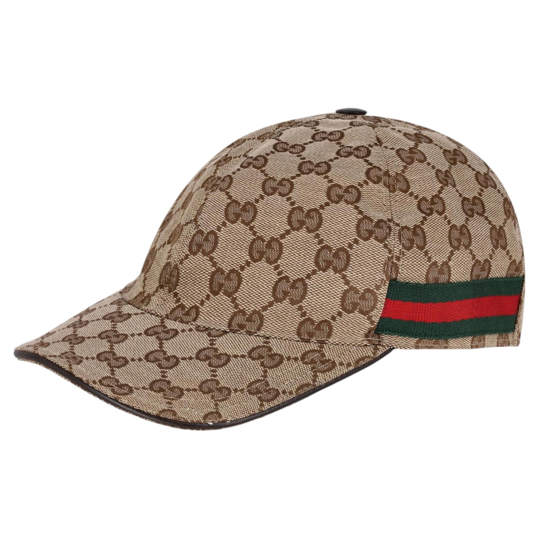 Gucci 'GG' Monograma Lienzo Web Stripe Gorra de béisbol