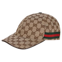Gucci 'GG' Monogram Canvas Web Stripe Baseball Hat