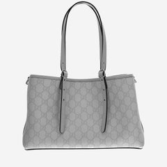 Gucci GG-Monogram Coated Canvas Shoulder Bag — Gray