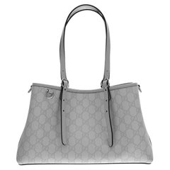 Gucci GG-Monogram Coated Canvas Shoulder Bag — Gray