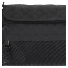 Gucci GG Monogram Nylon Shoulder Bag — Black