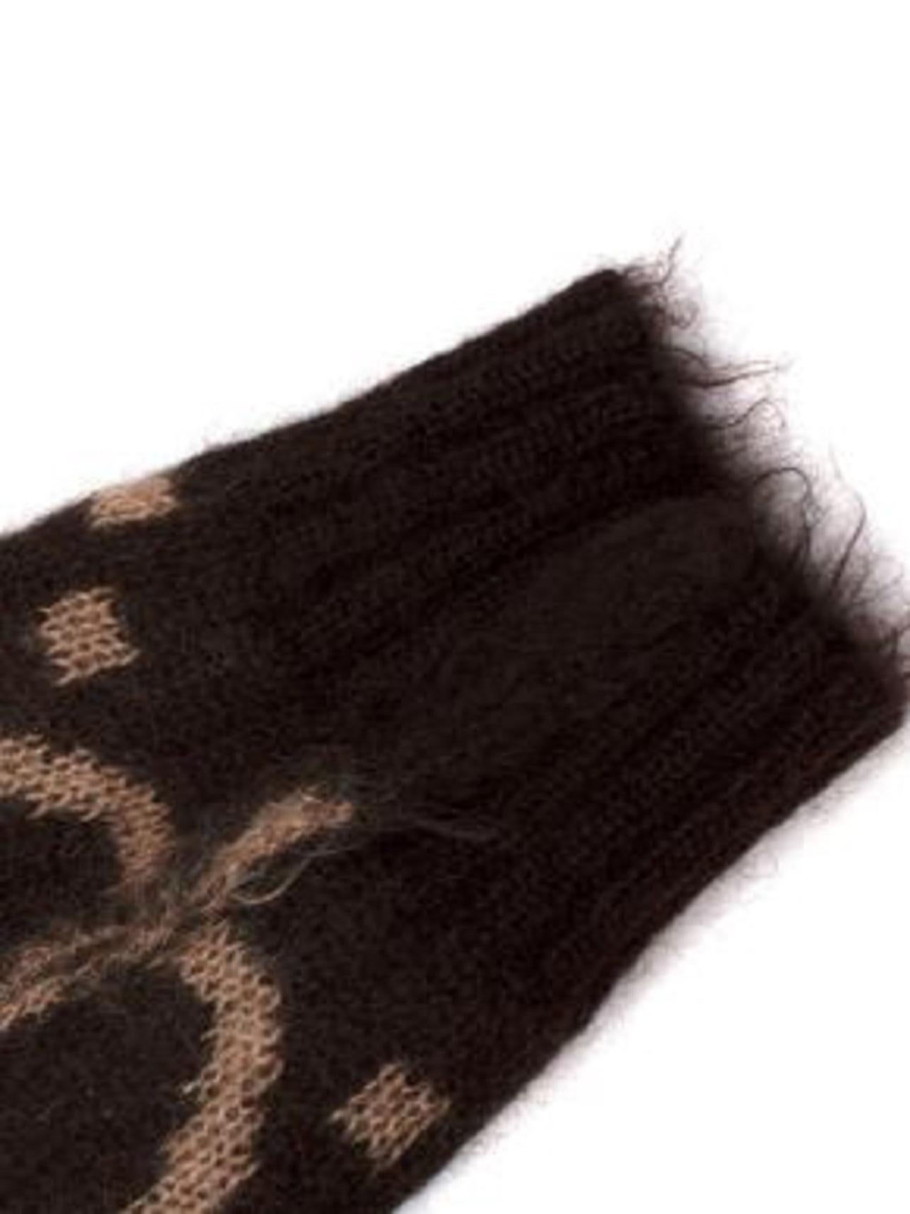 Gucci GG Monogram Reversible Mohair Cardigan For Sale 3
