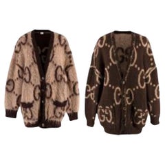Gucci GG Monogram Reversible Mohair Cardigan