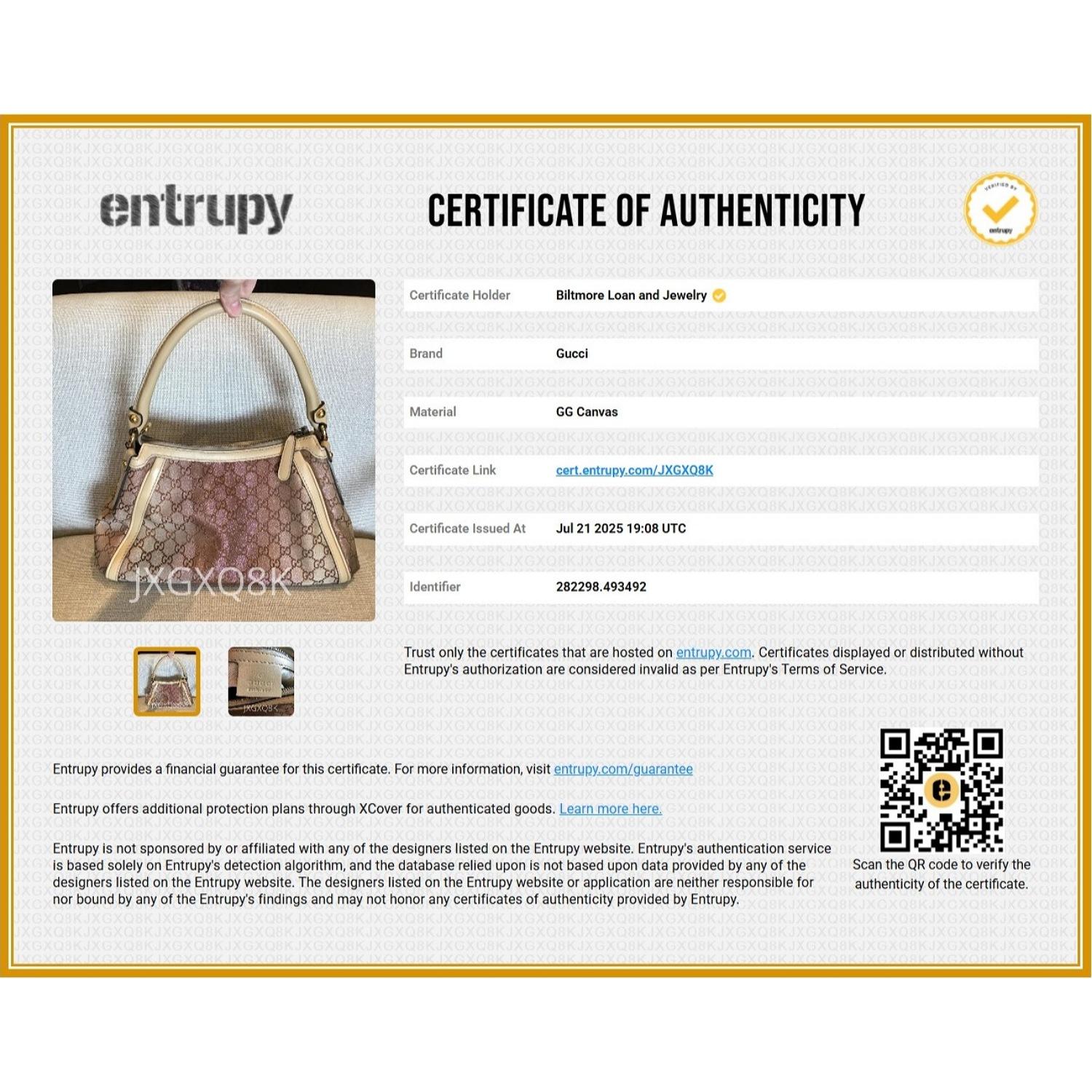 Gucci GG Monogram Shimmer Canvas Small Scarlett Hobo en vente 7