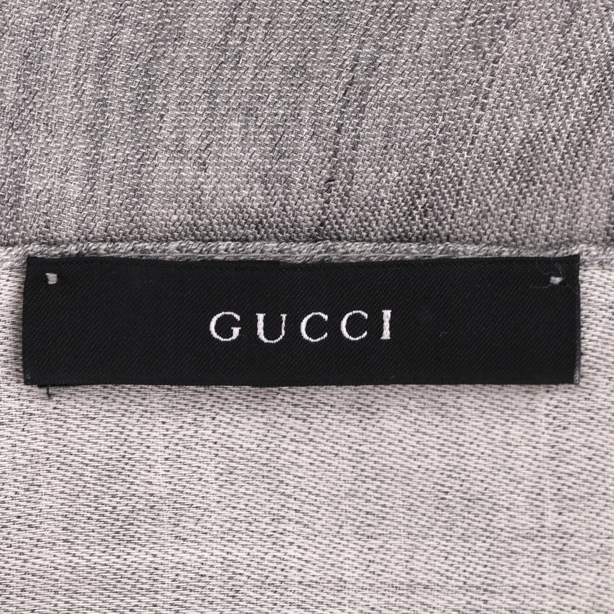  Écharpe en soie et laine mélangées avec monogramme GG de Gucci Pour femmes 