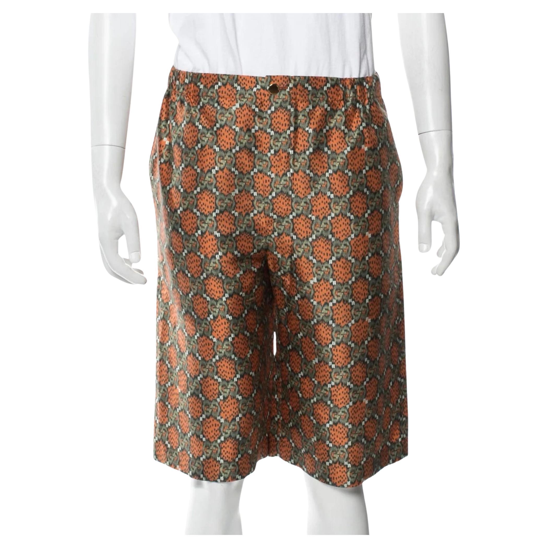 Gucci GG Monogram Sports Print Noisy Orange Shorts (2020) For Sale at  1stDibs