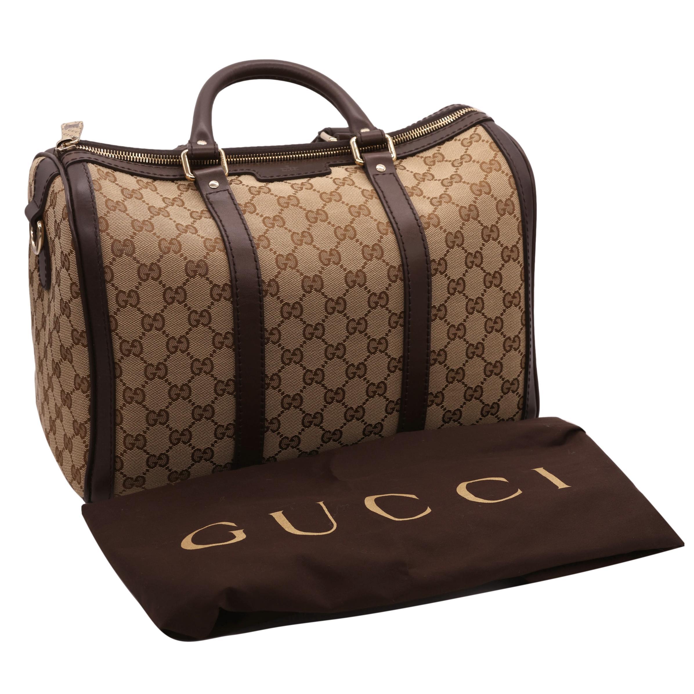 Gucci GG Monogram Supreme Canvas Brown Boston Top Handle Crossbody Bag, 2020. 8