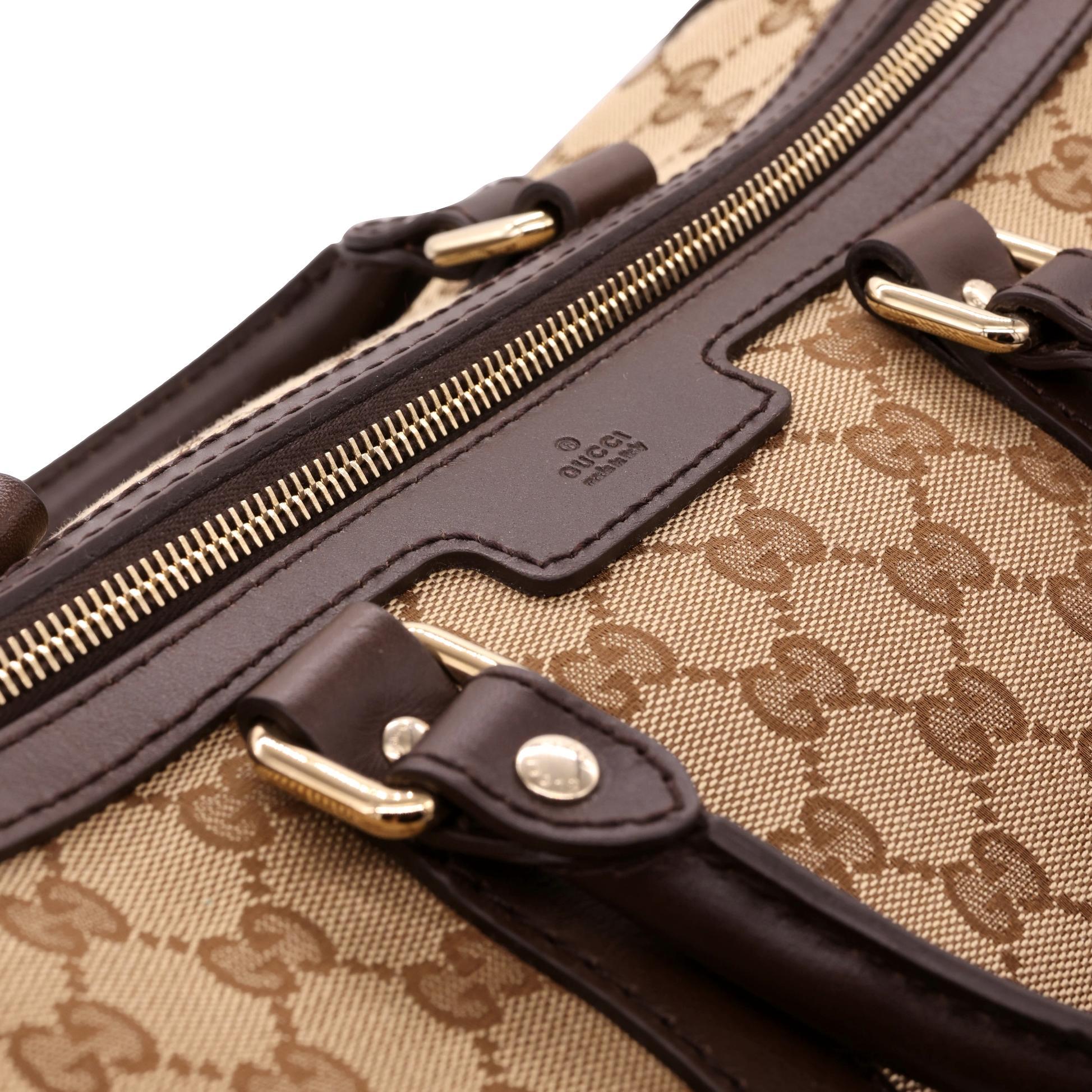 Gucci GG Monogram Supreme Canvas Brown Boston Top Handle Crossbody Bag, 2020. 3