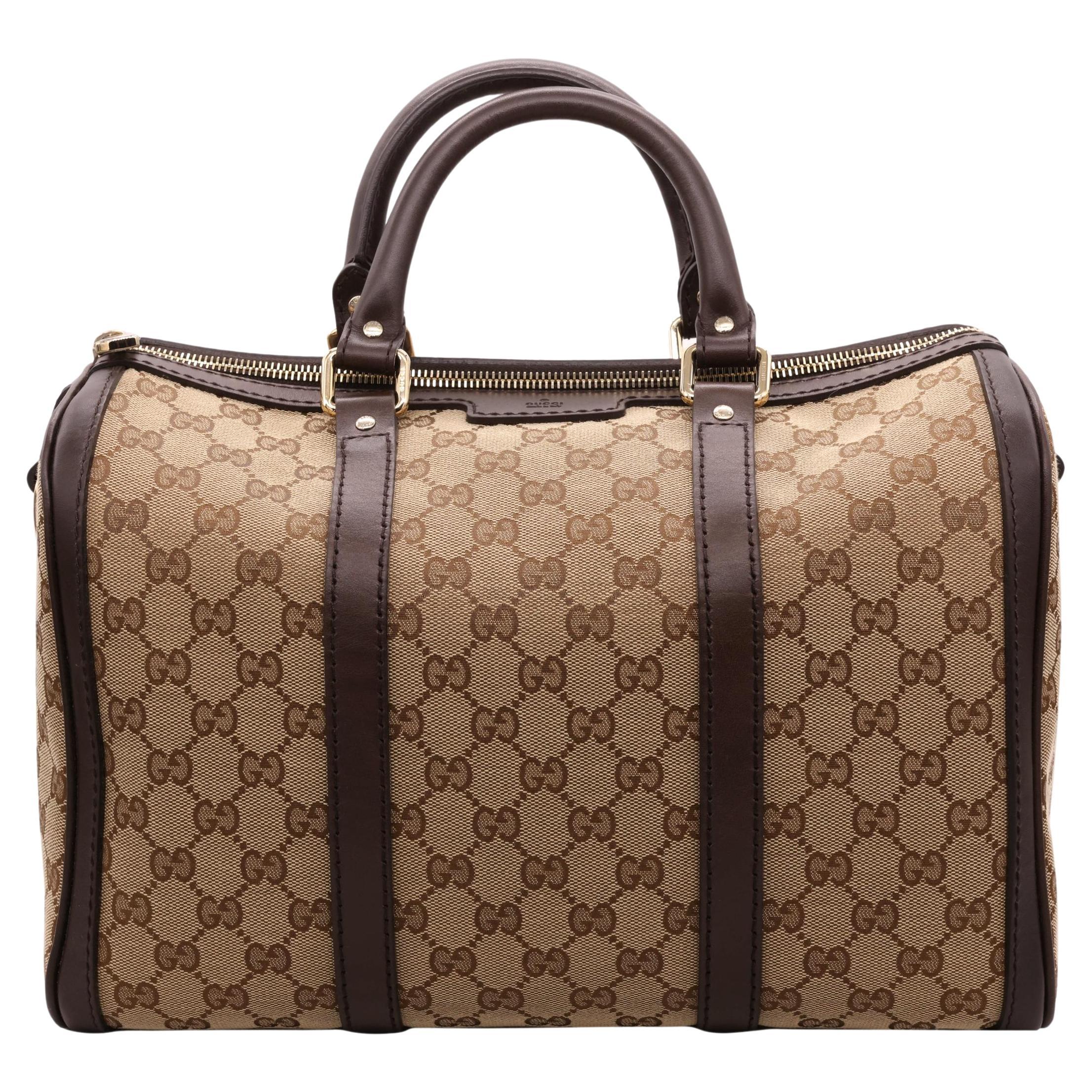 Gucci GG Monogram Supreme Canvas Brown Boston Top Handle Crossbody Bag, 2020.