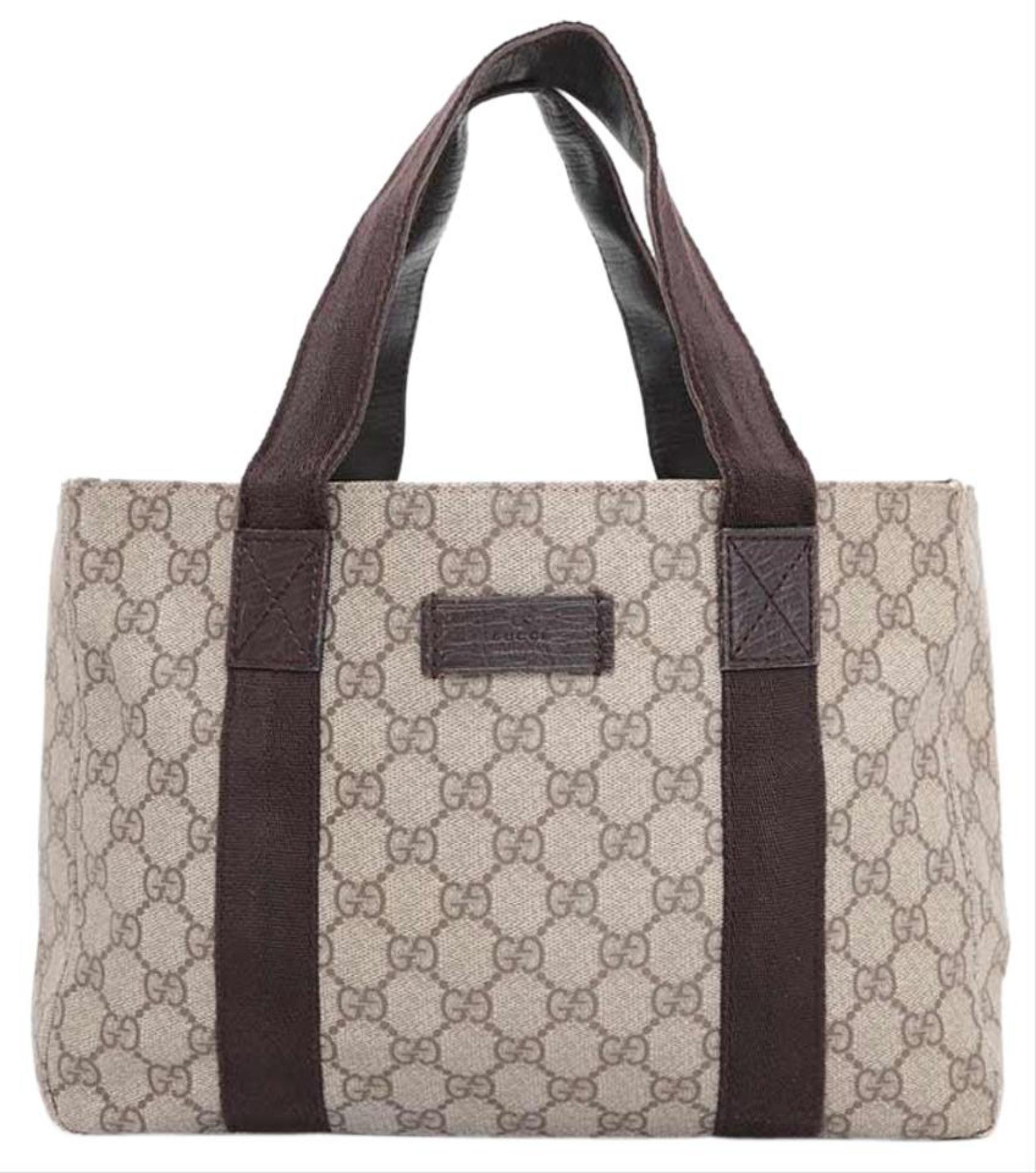 Gucci Gg Monogram Supreme Shopper Tote 230604 Brown Coated Canvas Shoulder Bag For Sale 5