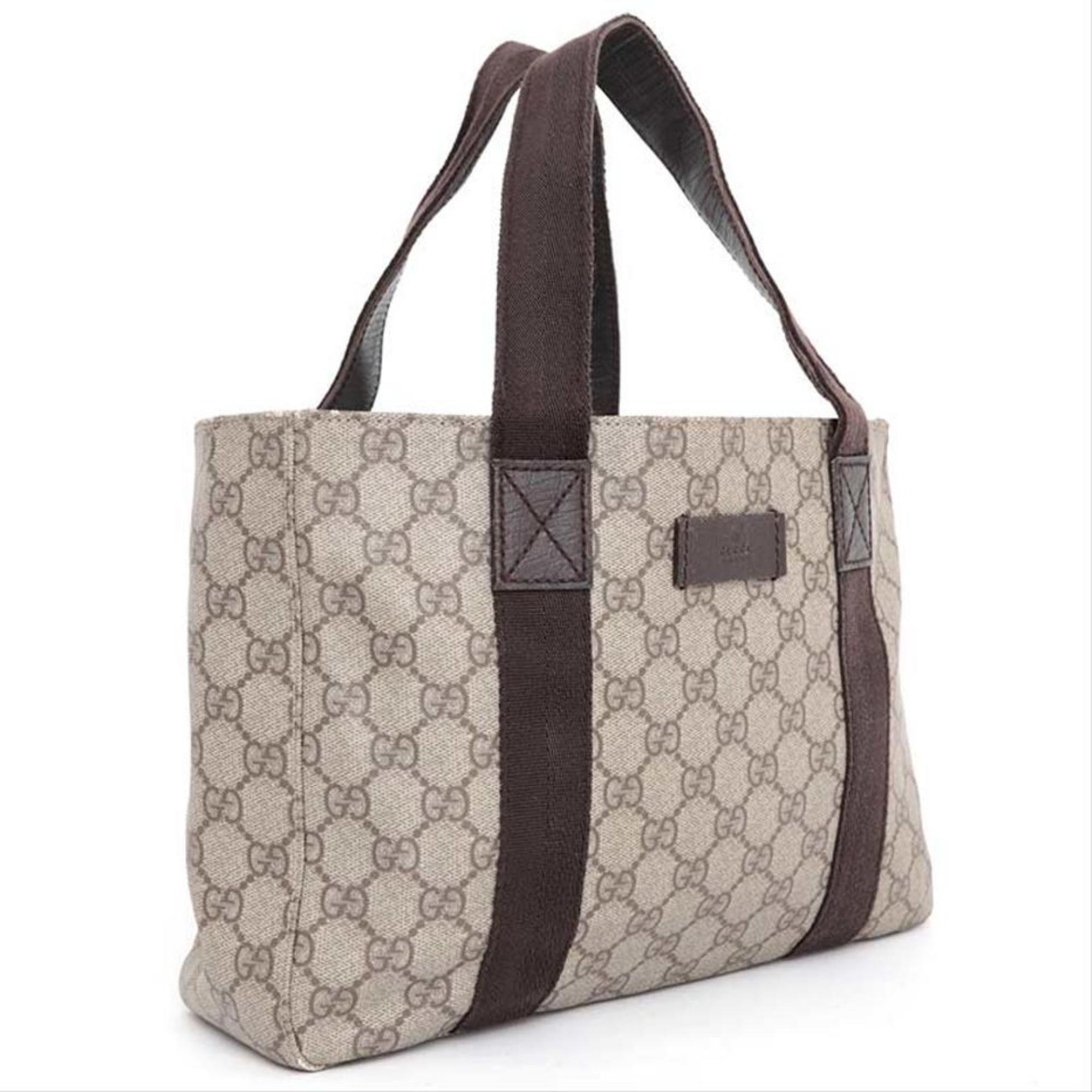 Gucci Gg Monogram Supreme Shopper Tote 230604 Brown Coated Canvas Shoulder Bag For Sale 6