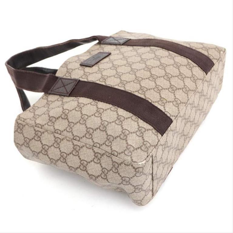 Gucci Gg Monogram Supreme Shopper Tote 230604 Brown Coated Canvas Shoulder Bag For Sale 1