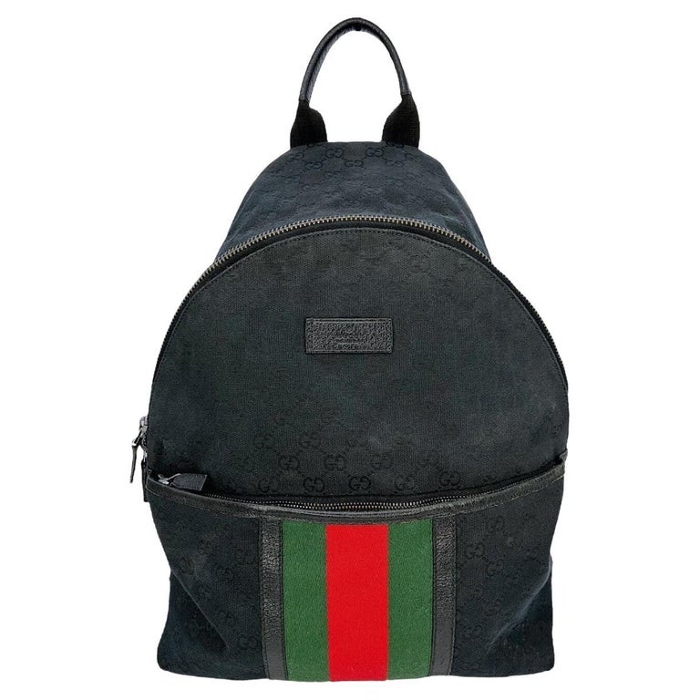 Gucci GG Monogram Web Medium Classic Backpack For Sale at 1stDibs