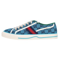 Gucci 'GG' Monogram Web Stripe 1977 Tennis Canvas Sneakers