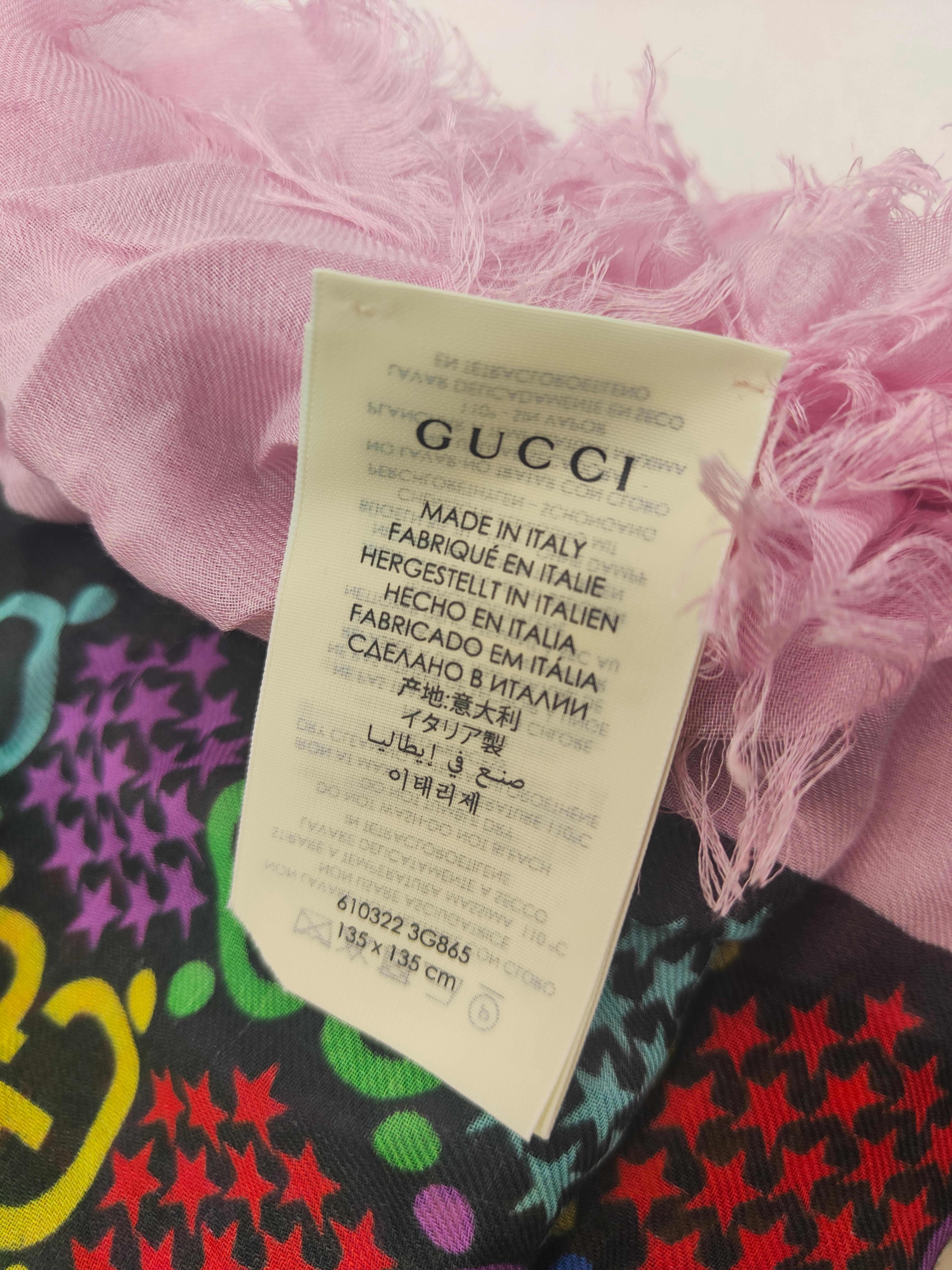 Gucci GG multicoloured scarf NWOT For Sale 1