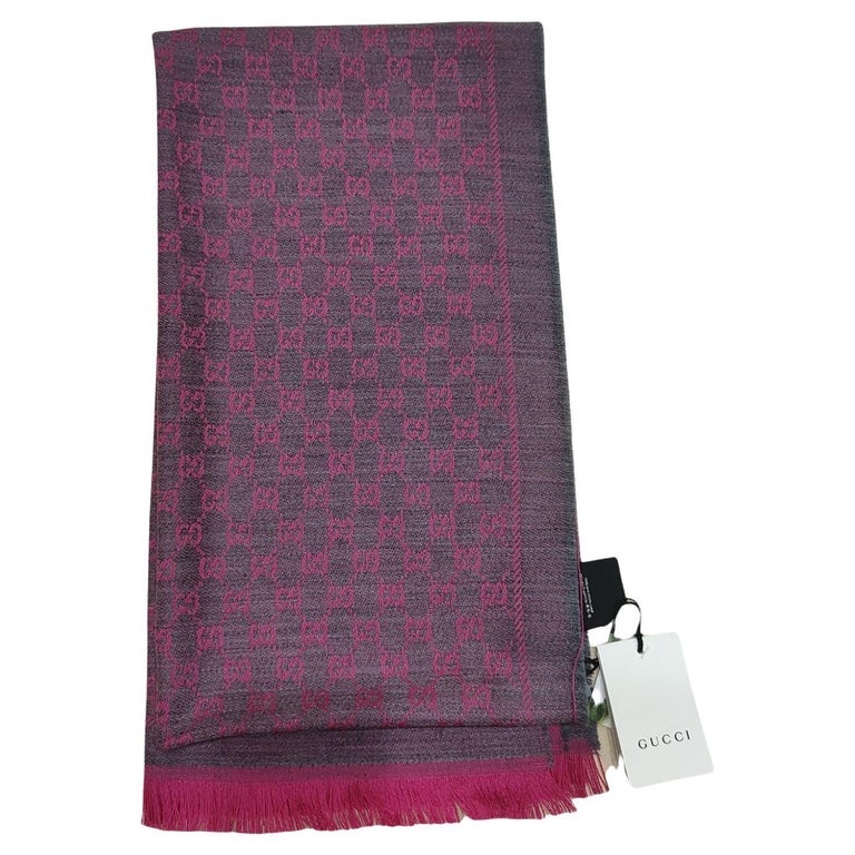 Gucci Double Jacquard GG Wool Scarf