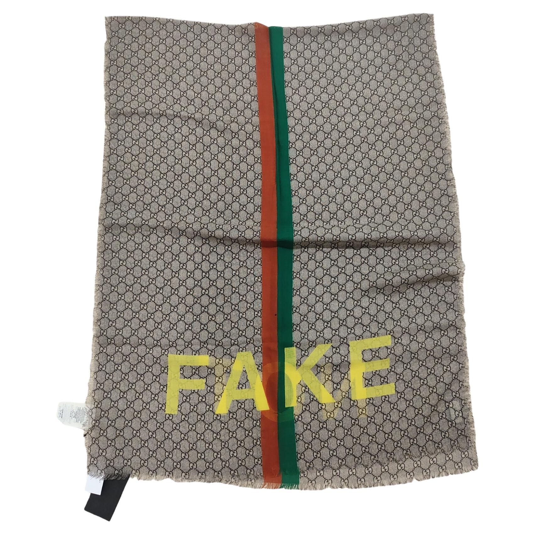 Gucci GG "Not Fake" Scarf NWOT
