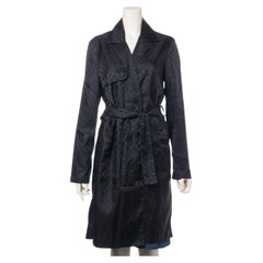 Gucci GG Manteau ceinturé en nylon noir