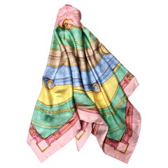 Gucci GG Pastel Print Silk Scarf