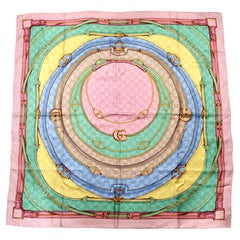 Gucci GG Pastel Print Silk Scarf