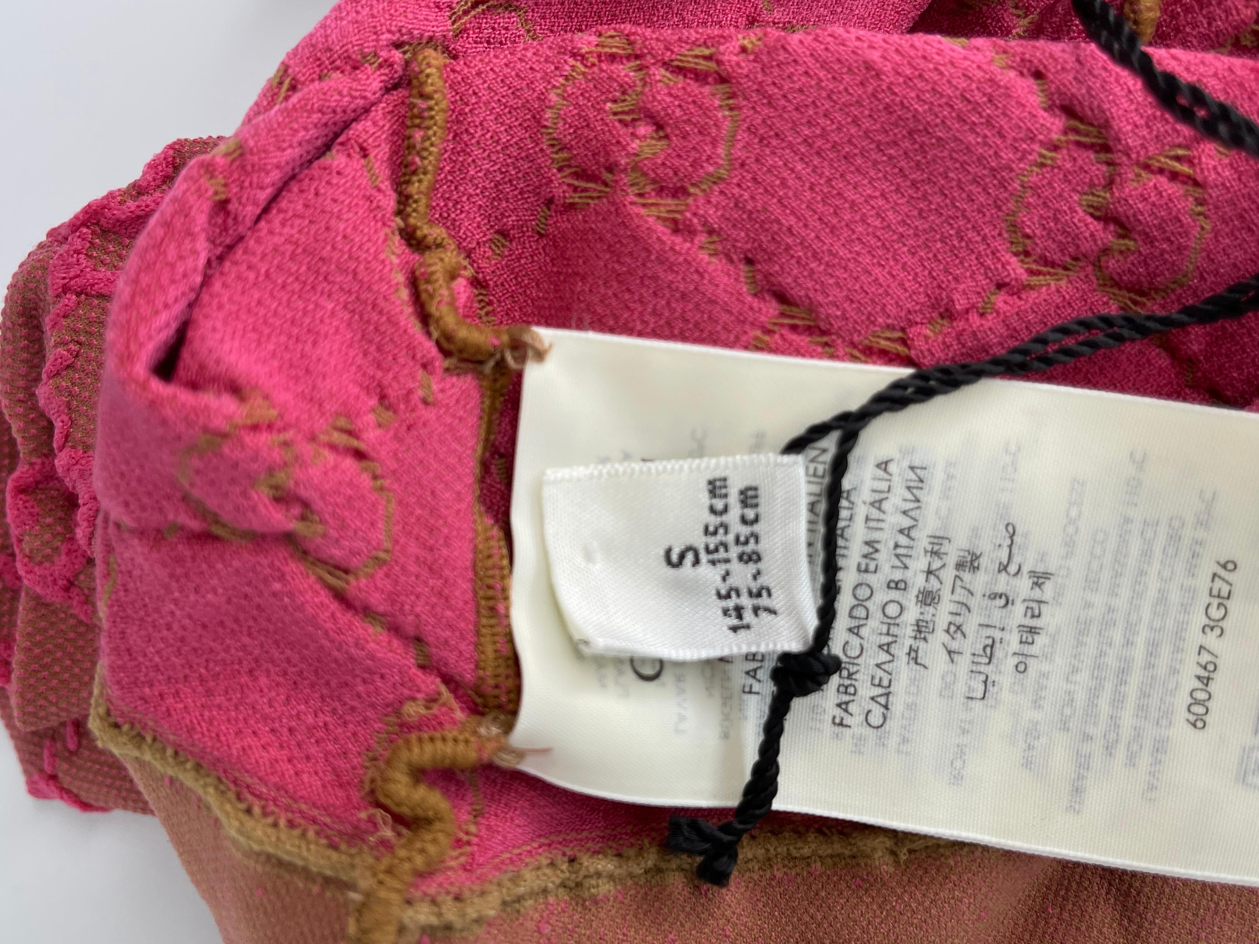 Gucci GG Pattern Guccissima Pink Tights (Small) In New Condition In Montreal, Quebec