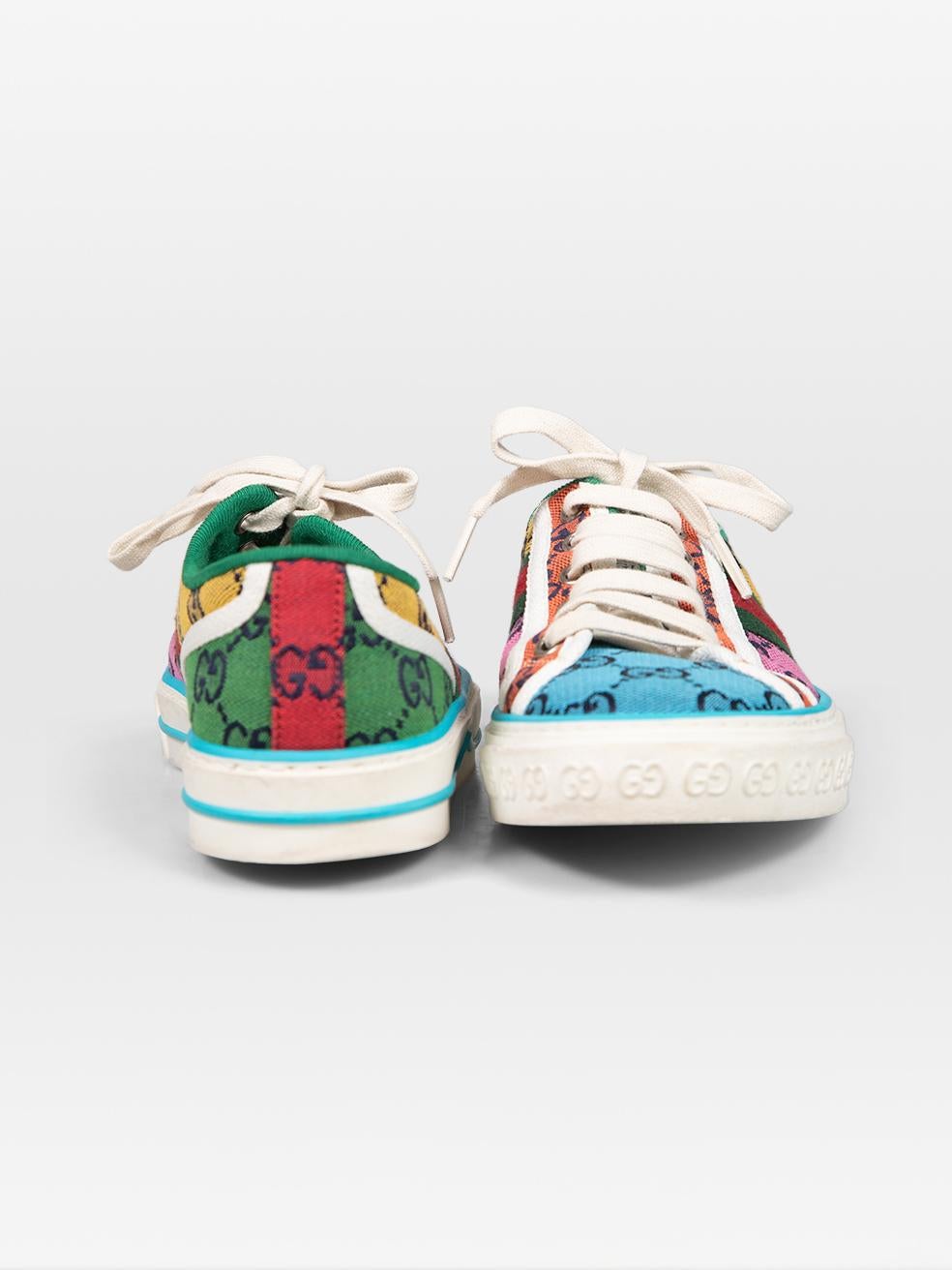 Beige Gucci GG Pattern Tennis 1977 Trainers Size IT 35 For Sale