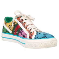 Gucci GG Pattern Tennis 1977 Trainers Size IT 35